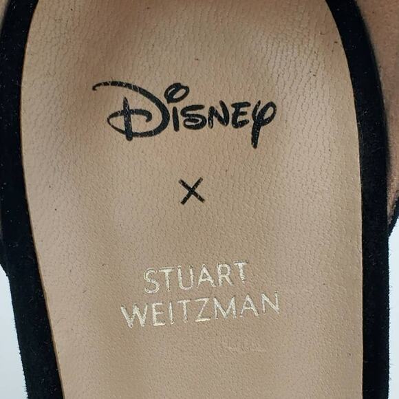 Disney X Stuart Weitzman‎ Nudistcurve 100 mm Black Crystal Sandal Size 9 - Picture 8 of 12
